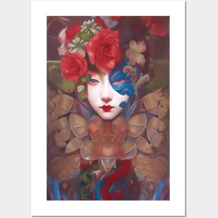 Beautiful Dreamy Exotic Floral Japanese Posters and Art